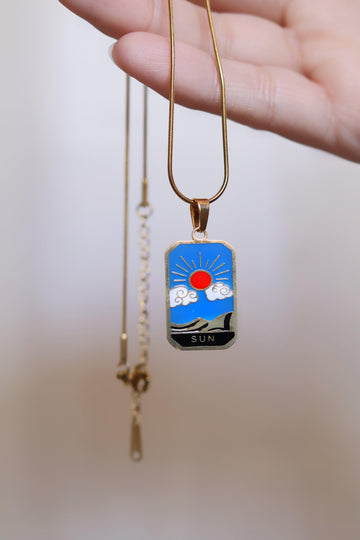Güneş The Sun Tarot Kolye