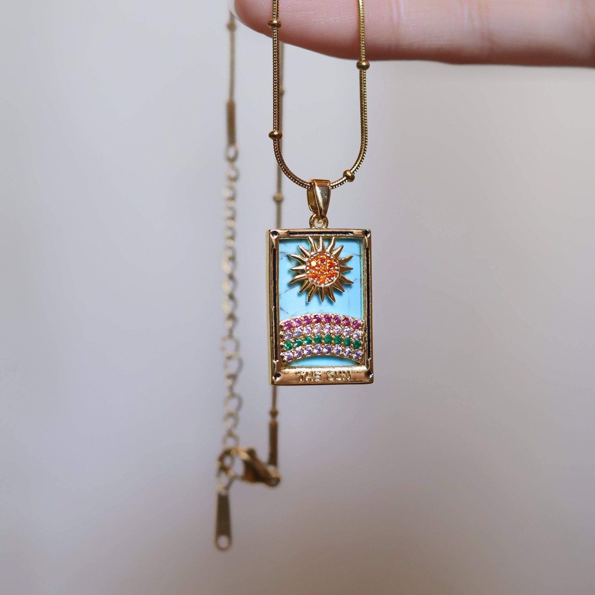 The Sun Güneş Tarot Kolye