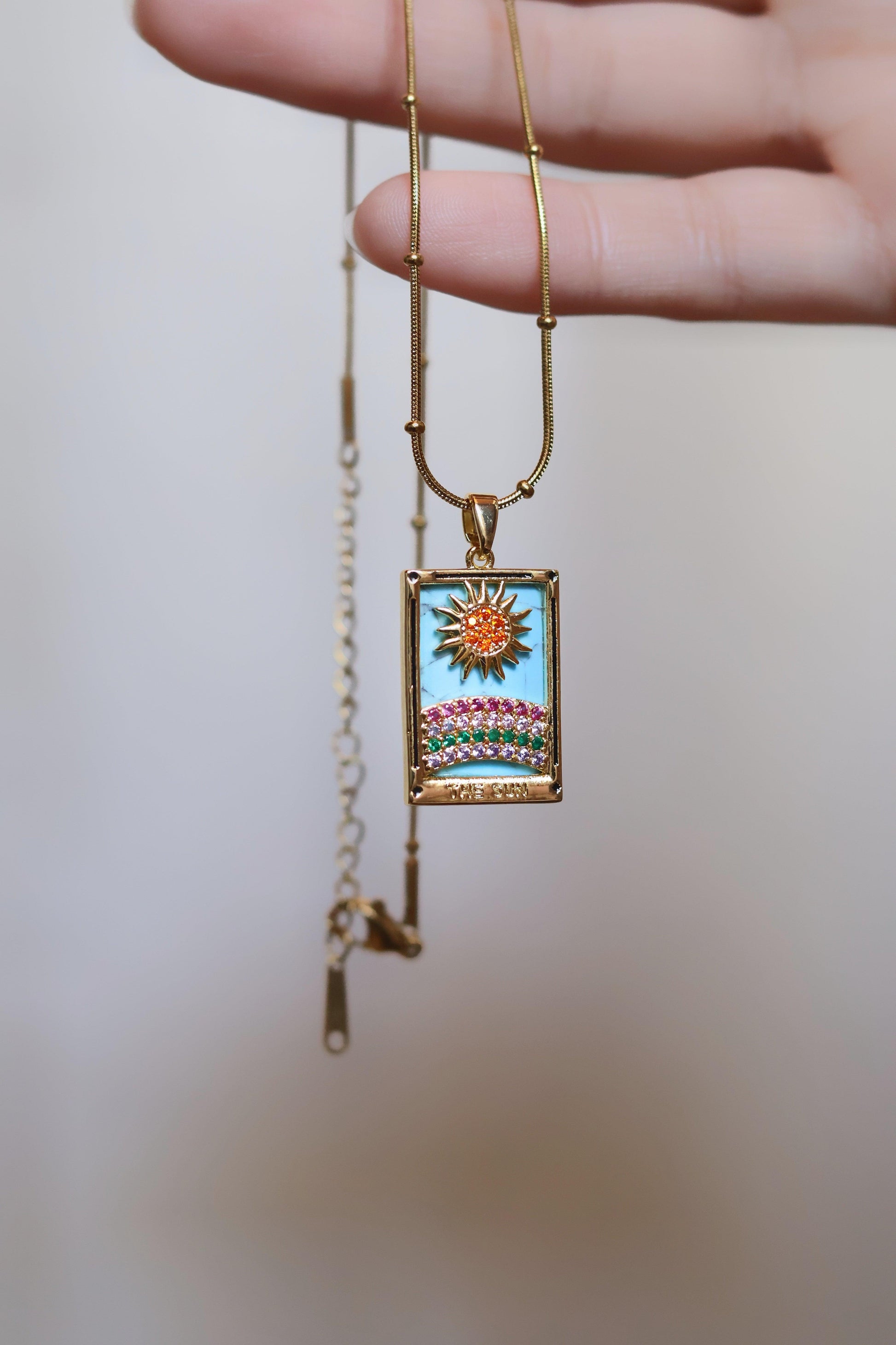 The Sun Güneş Tarot Kolye